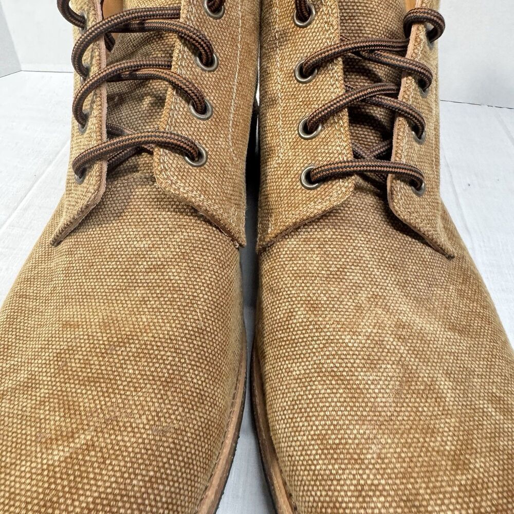 Billy Reid Canvas Chukka Boots Mens 10 Heavyweight Brown* Made In Itay Hand Made - Picture 11 of 16